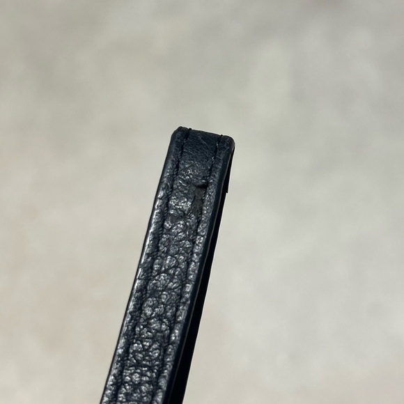 MICHAEL KORS Jet Set Black Large Zip Logo Pouch Clutch Luxury Pebbled Leather - Picture 4 of 10